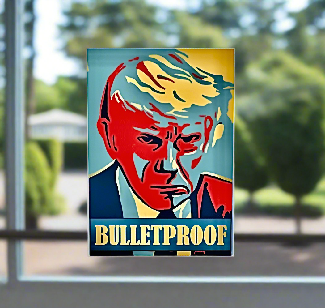 Trump Bulletproof Bumper Sticker, 5”