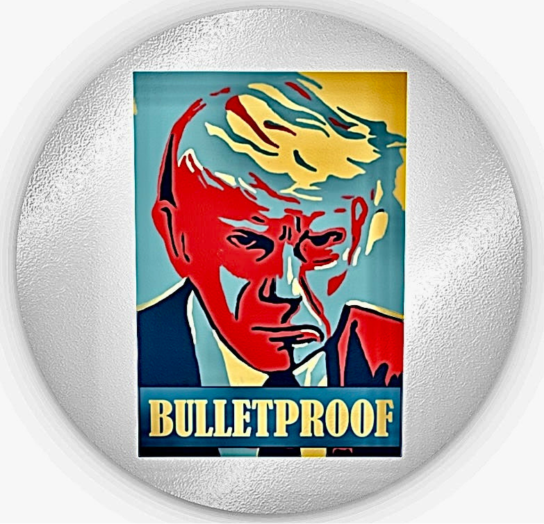 Trump Bulletproof Bumper Sticker, 5”