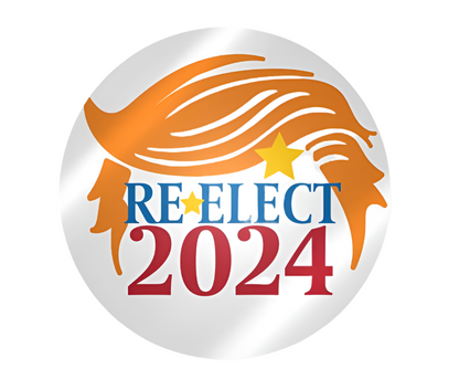 Re-elect 2024 Trump Bumper Sticker, 5”