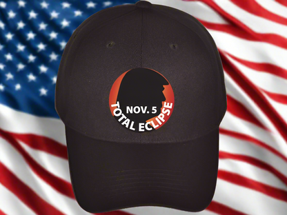 Total Eclipse Black Embroidered Baseball Cap (Free Poker Chip with purchase)