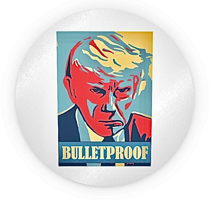 Trump Bulletproof Bumper Sticker, 5”