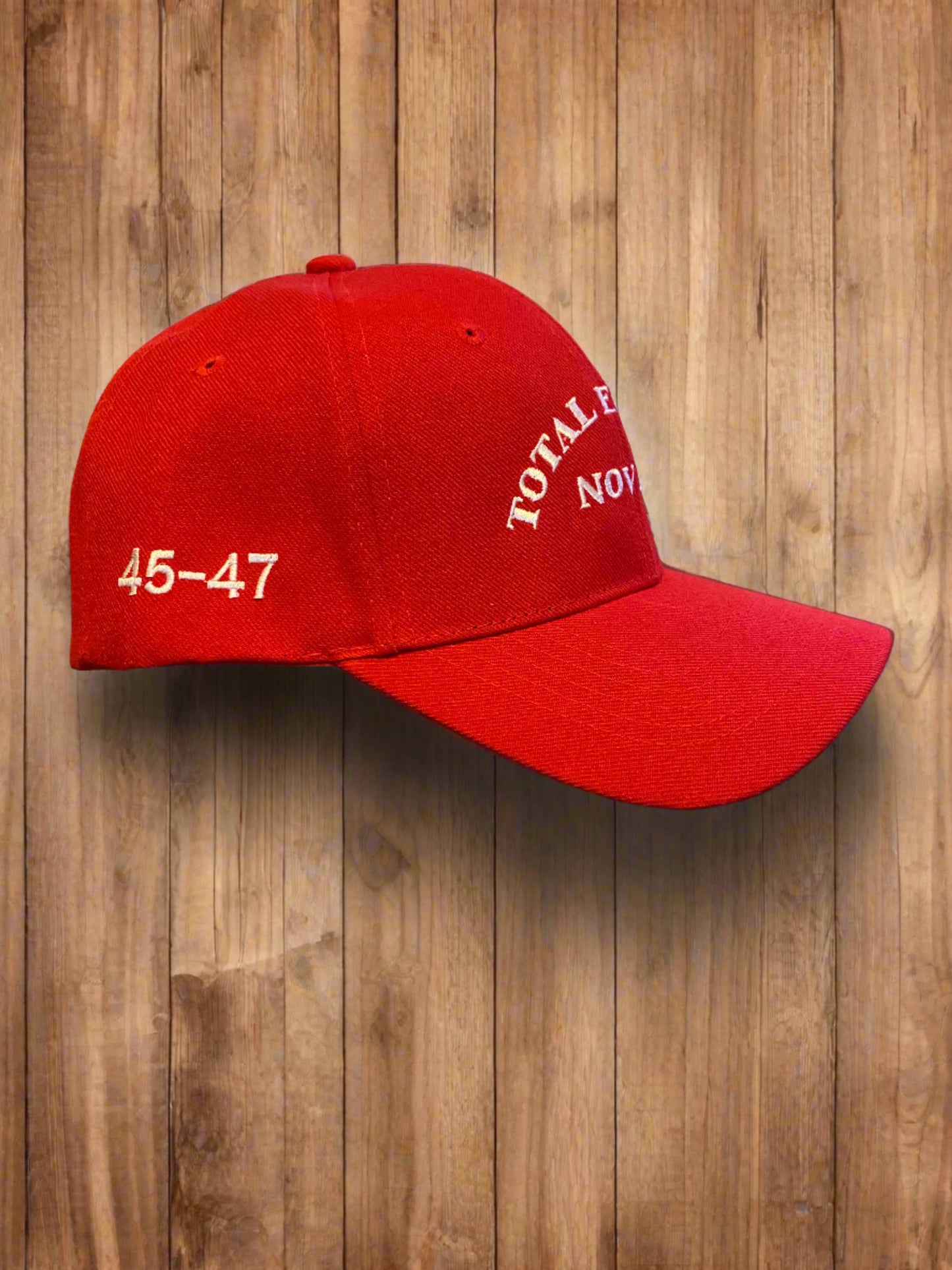 Trump Total Eclipse Red Embroidered Baseball Cap (Free Poker Chip with purchase)