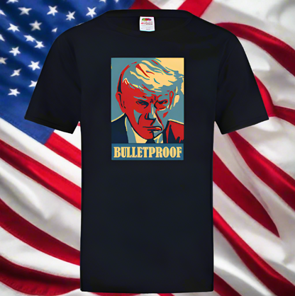 Trump Mugshot BulletProof  T-Shirt (Free Bumper Sticker with purchase)